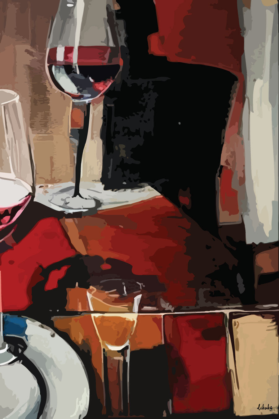 "Kadehte Kalan" Tuval Üzerine Dijital Baskı Kanvas