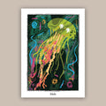 Pelagia Jellyfish - Original Art Print | Poster | Canvas