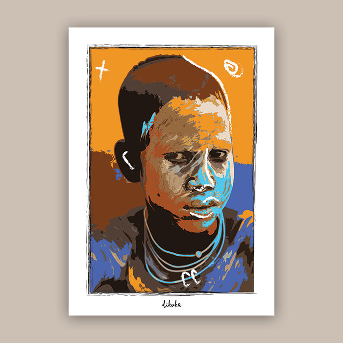 Phonix Suri Boy Omo Valley - Original Art Print | Poster | Canvas