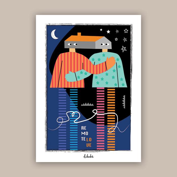 Remote Love Art - Original Art Print | Poster | Canvas