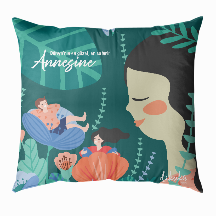 Anneler Günü Özel Tasarım Yastık 45x45cm
