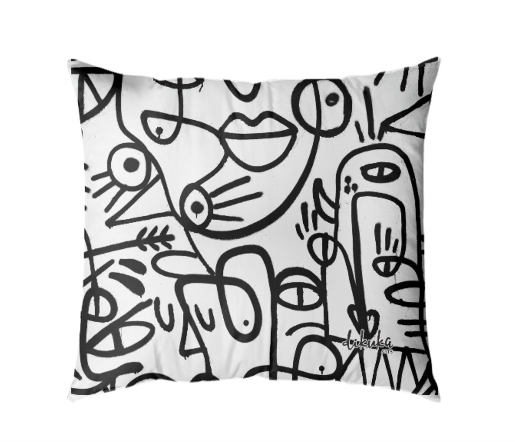 Sokak Ruhu – Barselona Çizgisi Yastık Kılıfı & Yastık 43X43 cm