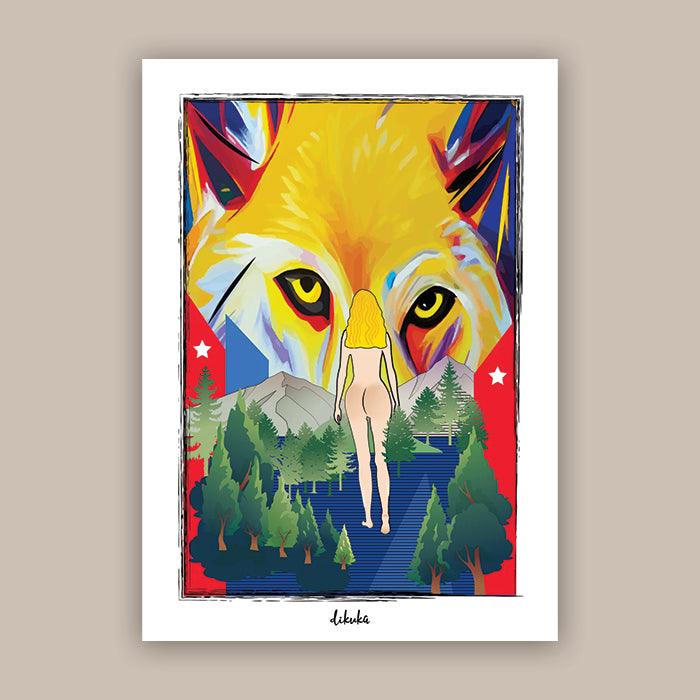 She Wolf - Original Art Print | Poster | Canvas