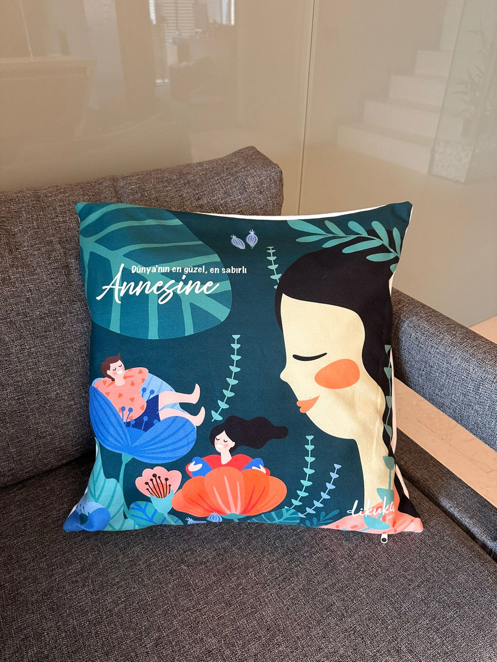 Anneler Günü Özel Tasarım Yastık 45x45cm