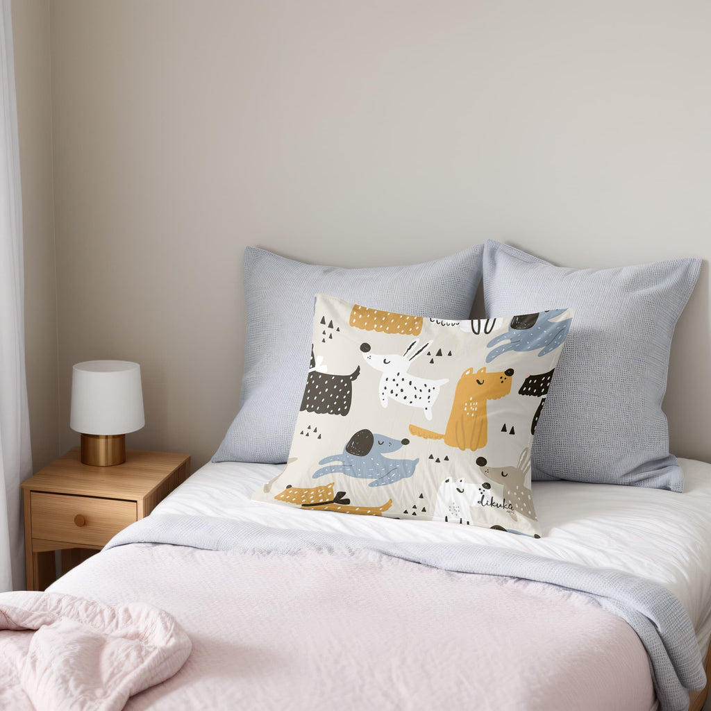 Dikuka Kids Happy Dogs Yastık – Minikler için Yastık