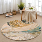 “Toprak Dansı ”  Kaymaz Taban Yıkanabilir Yuvarlak Halı