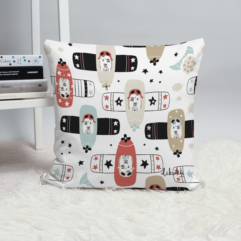 Dikuka Kids Pilot Cats Kırlent - Minikler için Yastık