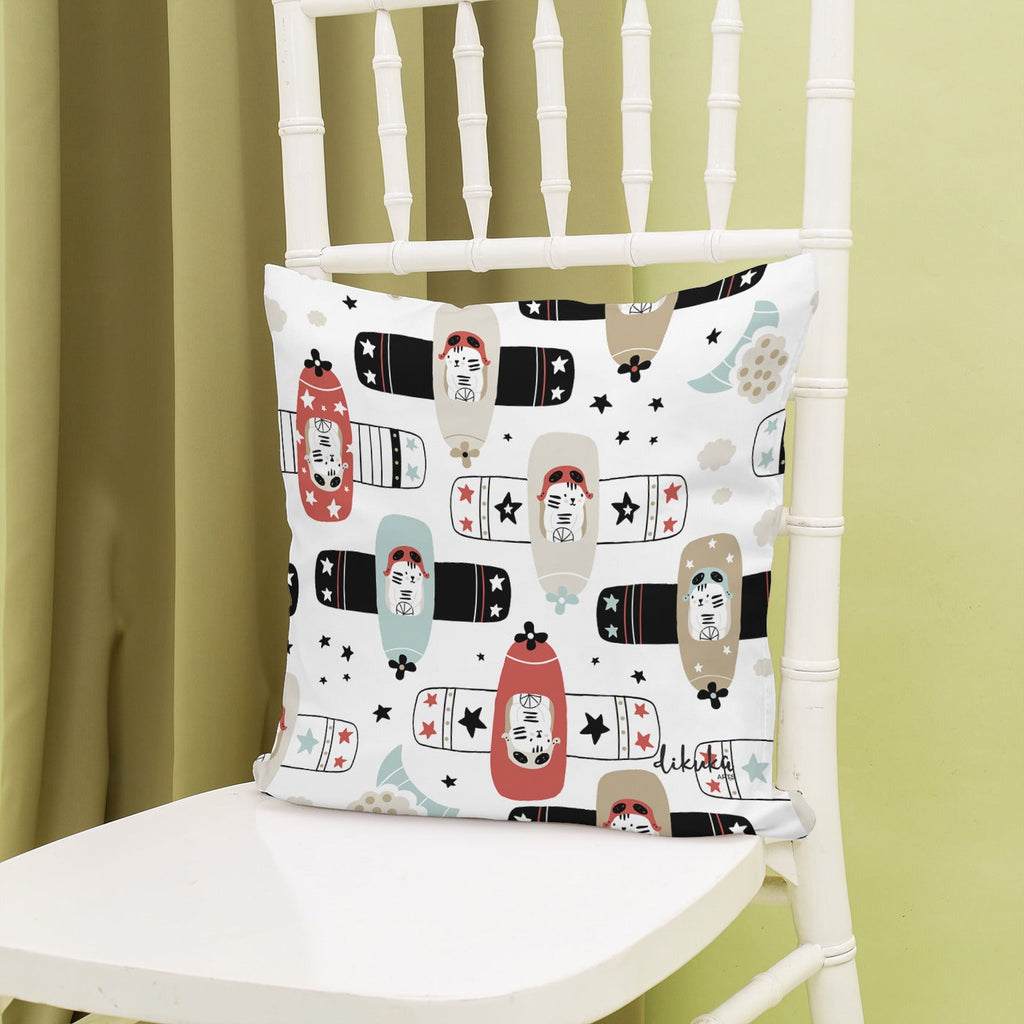 Dikuka Kids Pilot Cats Kırlent - Minikler için Yastık