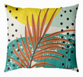 Tropikal Desenli Yapraklı 2 43x43 Yastık Kılıfı