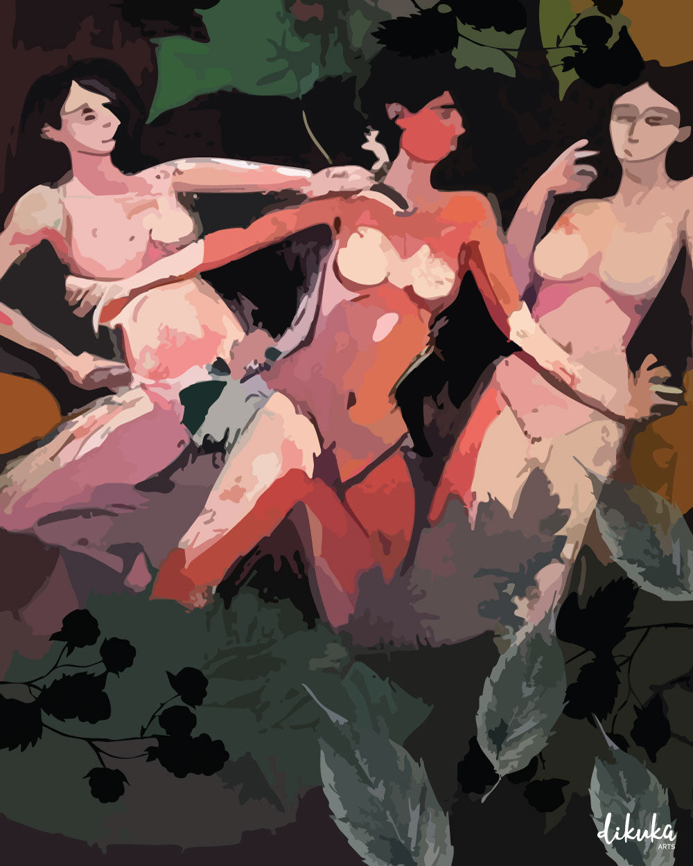 "Üç Zamanın Kadını" Tuval Üzerine Dijital Baskı Kanvas